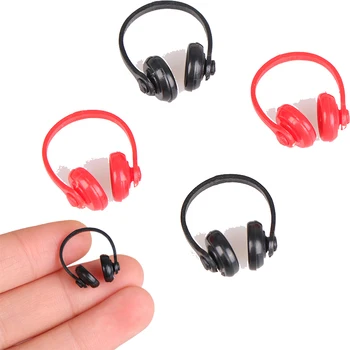 

2Pcs 1/12 Dollhouse Miniatures Plastic Wireless Earphone Headphone Doll House Decor Classic Toys for Child Kids Gift