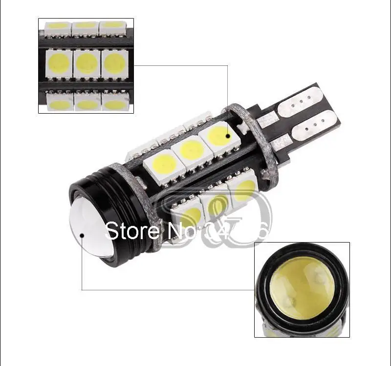 T15 LED Canbus без ошибок COB лампы супер ярсветодиодный ОД 921 912 W16W светодиодный ные