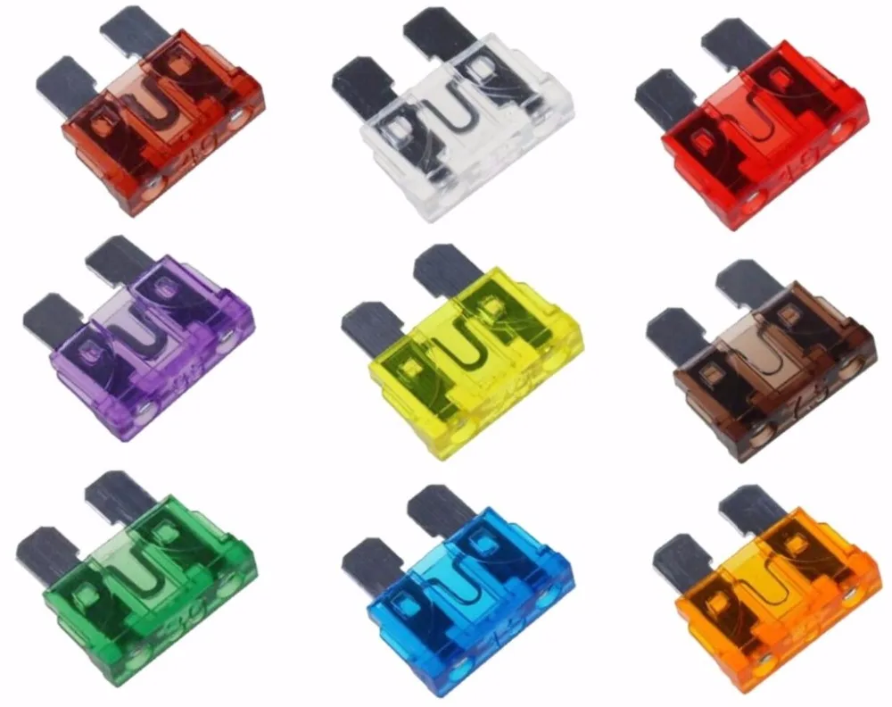 

10pcs Fuse Standard blade car fuse auto fuses car 2A 3A 5A 7.5A 10A 15A 20A 25A 30A 35A Free Shipping