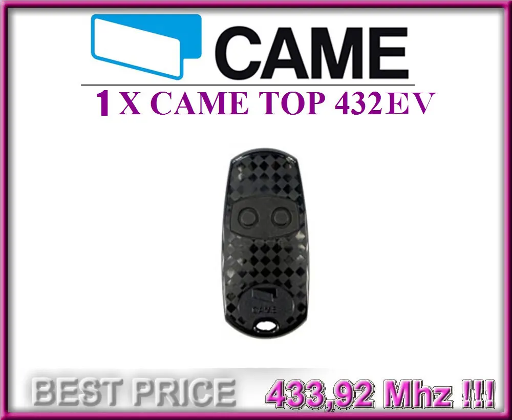 

Gate Garage remote for CAME TOP 432EV 2 Button Remote Key Fob