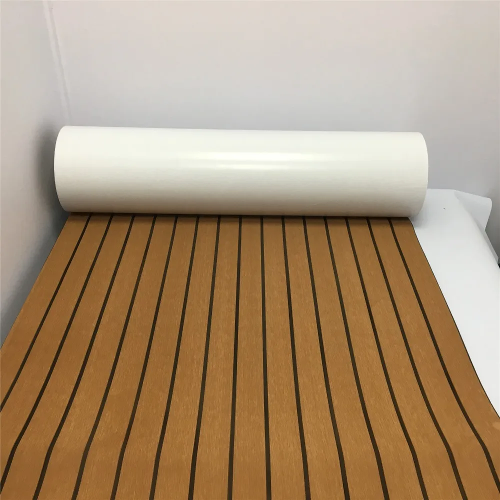 ЕВА Искусственный тик настил лист для лодки морская яхта полы ковер с самоклеящимся 90x240 см коричневый прочный аксессуары для лодок