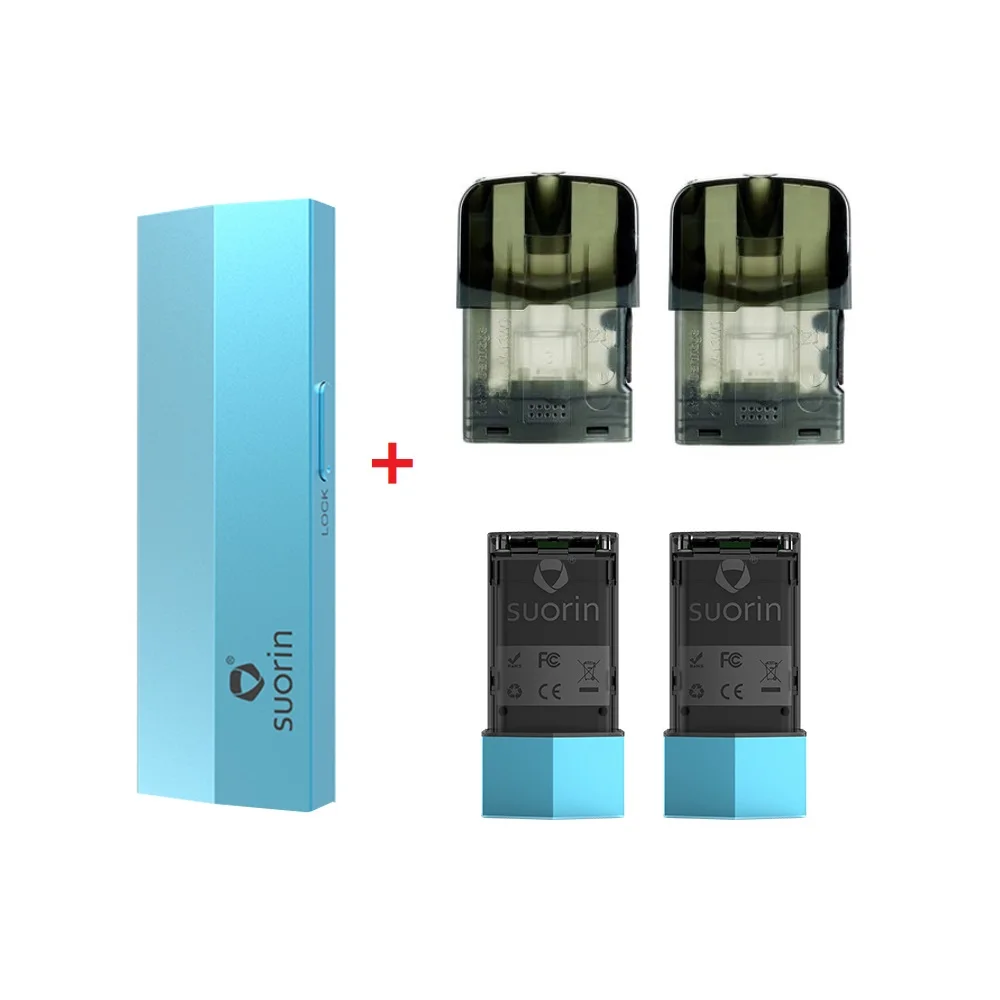 Набор Suorin Edge Pod Vape с аккумулятором 2 шт 230 мАч и системой Suorin Edge Pod 2 шт электронная сигарета против Suorin Air/Drag Nano - Цвет: Синий