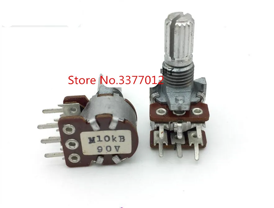 

2pcs/lot Japanese switch RK12 type potentiometer Double B10K shaft length 15MM B100k