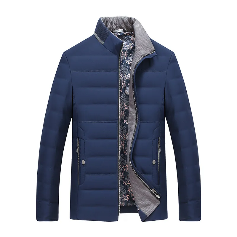

New 2019 autumn winter down coat men stand collar thick warm white duck down jacket male outerwear plus size M - 7XL