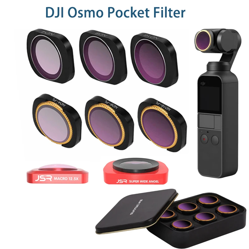 DJI Pocket 2 фильтра MCUV CPL NDPL ND64 PL ND32 ND4 ND8 Набор фильтров для объектива камеры OSMO POCKET Gimbal
