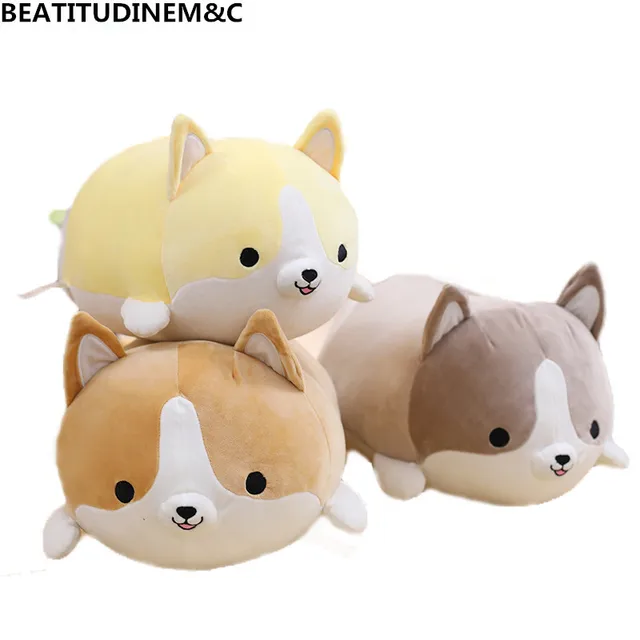 1Pcs 30cm/50cm/60cmCute Fat Corgi Dog Plush Toy Stuffed ...