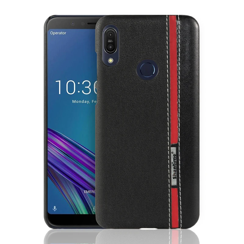 Кожаный чехол для Asus Zenfone Max Pro M1 ZB601KL, модный разноцветный чехол для телефона, для Asus Zenfone Max Pro M1 ZB602KL, деловой чехол - Цвет: Black