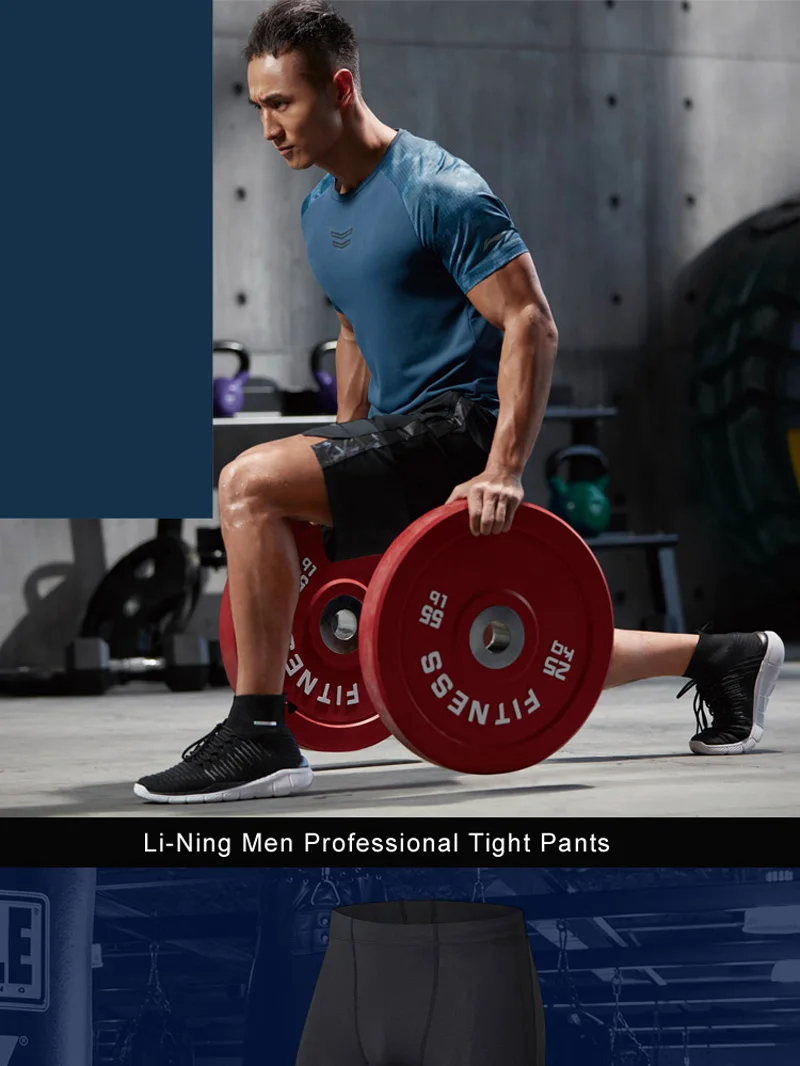 Li-Ning мужские PRO-Jogger профессиональные колготки быстросохнущие дышащие облегающие удобные спортивные брюки AULN029 MKY380