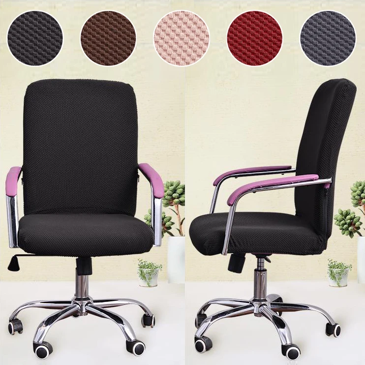 الجاكار كرسي مكتب مغطى بالنسيج غطاء مع سستة الكمبيوتر مرونة كرسي الأغلفة مقعد الذراع غطاء مقعد s تمتد الدورية رفع