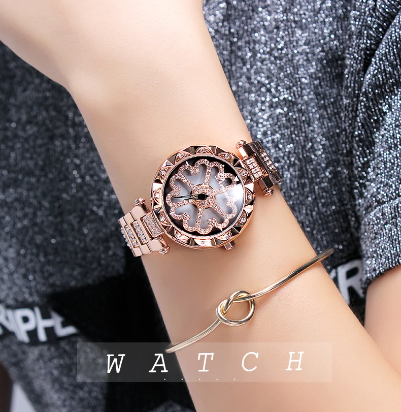 Dimini модные роскошные женские часы дамские часы с бриллиантами кварцевые наручные часы из нержавеющей стали золотые женские часы дропшиппинг подарки
