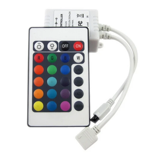 DC12V 24 ключа ИК пульт дистанционного управления для SMD 3528 5050 RGB светодиодные полосы света