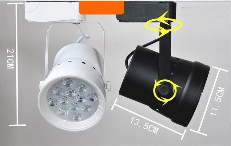 AC90-260V 18 Вт современные светодиодные трек светильник для Обувь магазин белый/черный Алюминий Средства ухода за кожей