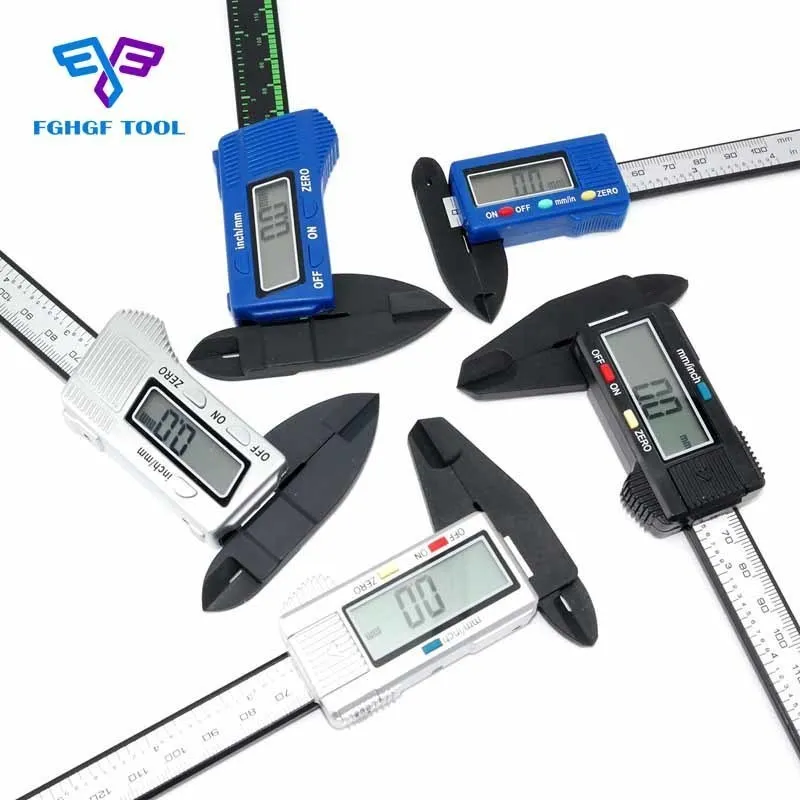 FGHGF 150mm 6inch LCD Digital pachometer Electronic Carbon Fiber