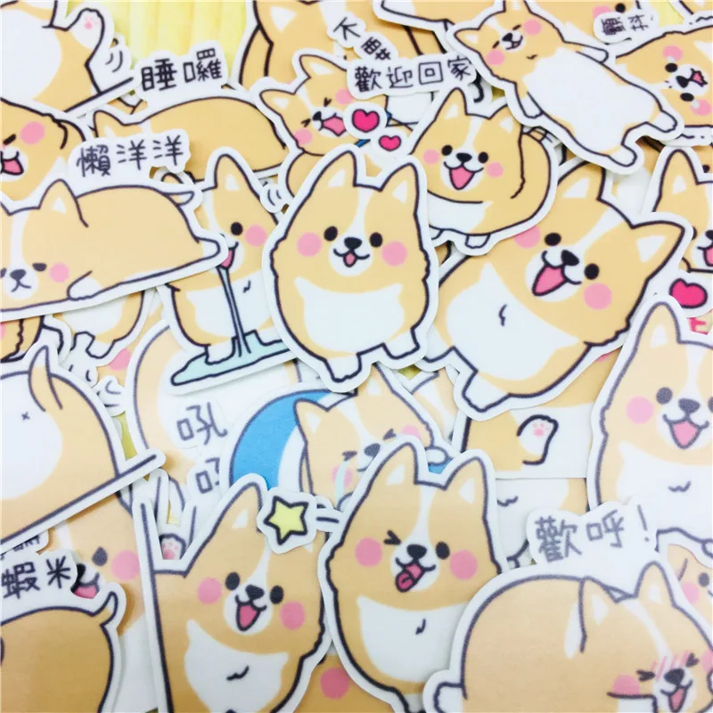 40 pcs Cute text dog Stickers for Car Styling Bike Motorcycle Phone Laptop Travel Luggage Cool Funny Sticker Bomb Decals