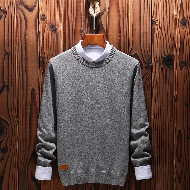 Casual Autumn Sweater Men Classic Pure Pullover Men Solid O-Neck Pull Homme Slim Fit Knitted Cashmere Shirts Men's Brand Clothes