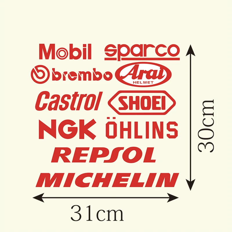 クールなレーシングカースポンサーデカールパック カースポンジロゴスポーツステッカーエンブレムデカール Jdmカースポンサーモングラム Decals For Cars Sport Decalssticker Decal Aliexpress