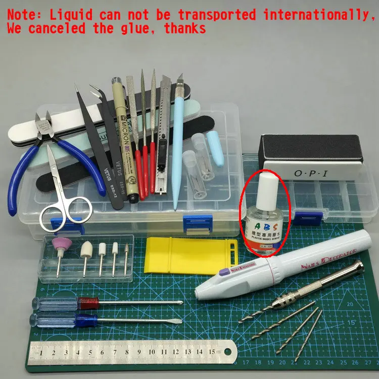 

Gundam Military Model Making Tools Kit Toy Tweezers Cut pliers Graver Polished Assembly Tool - 23pcs/set