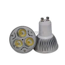 Лот = 500 шт. 3x1 Вт 3 Вт GU10 пятно светодиодные лампы прожектор лампы Pure/Теплый белый