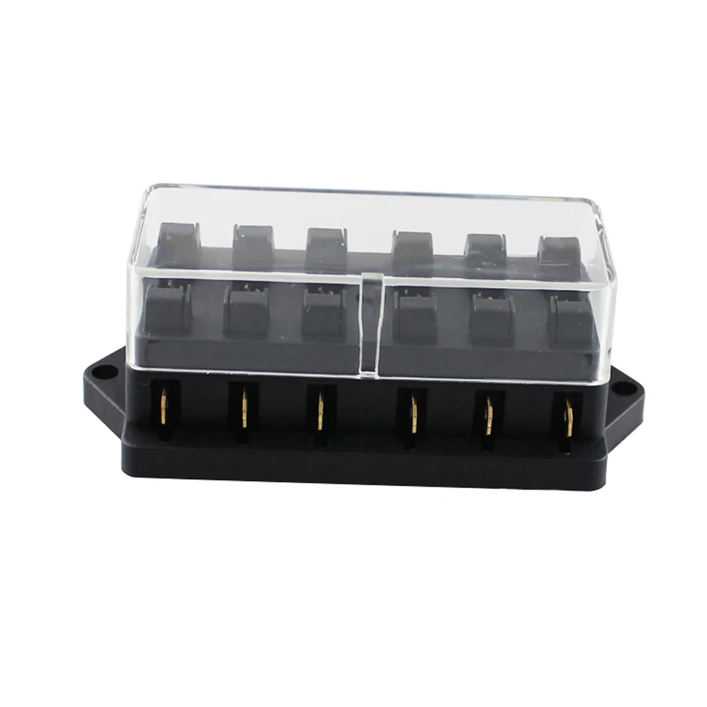 12 V-24 V Авто 6 Путь цепи Стандартный лезвие предохранителей держатель распределительный блок