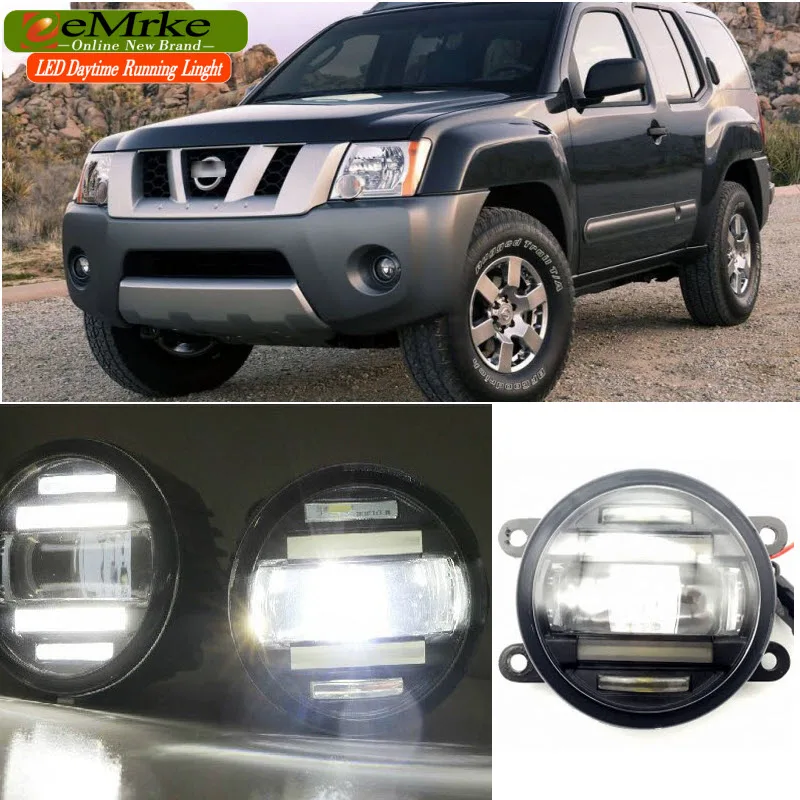 EEMRKE стайлинга автомобилей для Nissan Xterra N50 2005 2015 2 в 1 двойной светодиод DRL Cut line