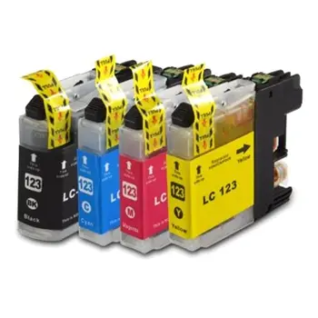 

Pack 4 inks compatible Brother LC123B LC123Y LC123M LC123C V3