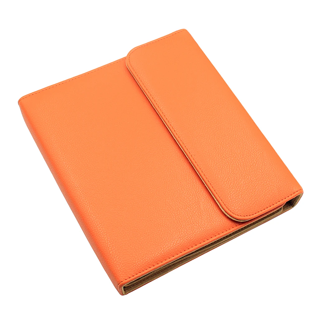 Leather Hairdresser Scissors Storage Case Shears Bag Pouch Holster Orange