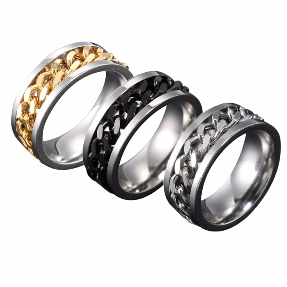 Ootdty Edc Finger Fidget Spinner Stainless Steel Chain Rotatable Ring Relieving Anxiety huismerk kopen in de aanbieding Ootdty Edc Finger Fidget Spinner Stainless Steel Chain Rotatable Ring Relieving Anxiety huismerk kopen in de aanbieding