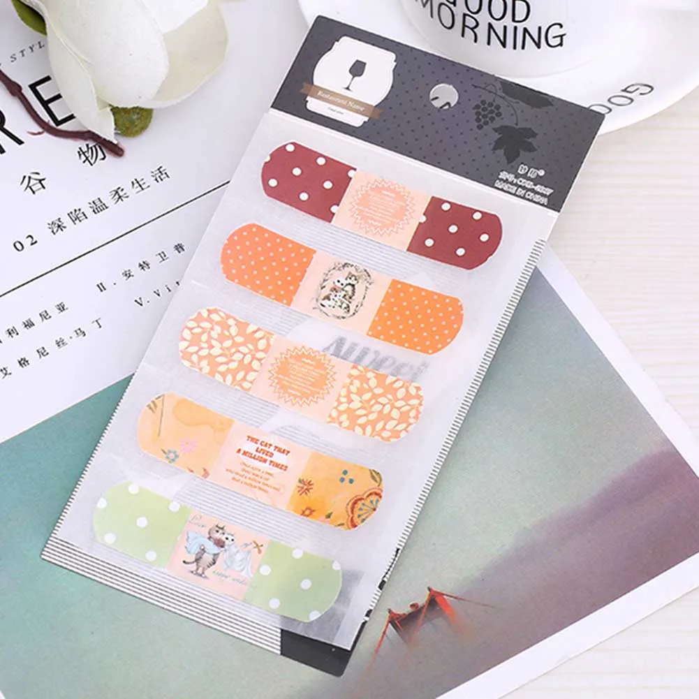 

5PCs/set Waterproof Breathable Cute Cartoon Band Aid Hemostasis Adhesive Bandages First Aid Emergency Kit For Kids Children
