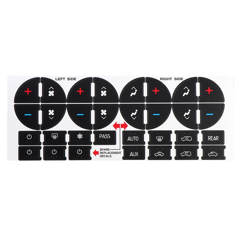 

1 Pcs New AC Dash Button Repair Stickers For GMC GMC Vehicles - Fix Ruined Faded A/C Center Controls Car Styling