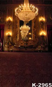 

Vintage Castle Photo Backgrounds For Wedding Digital Backdrops 150cm*200cm Indoor Palace Backdrops Beautiful Chandelier Backdrop