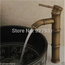 New Arrive Bamboo Shape Single Handle Bathroom Basin Mixer Faucet Retro Style Deck Mounted Basin Faucet
