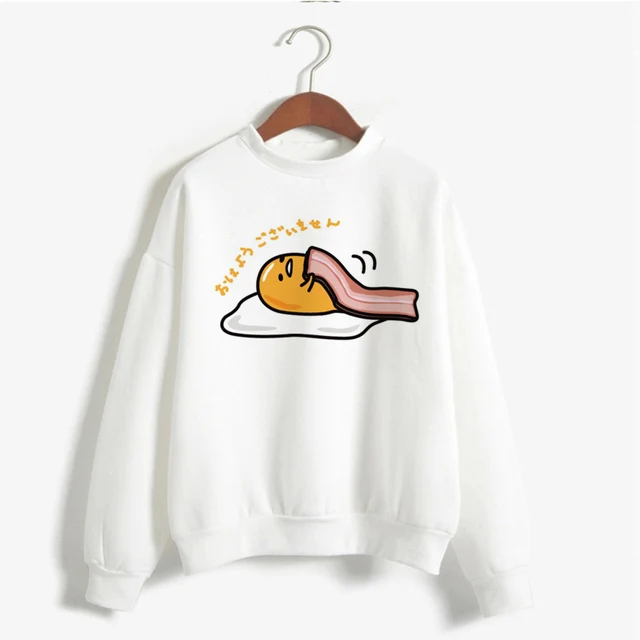 US $8.73 Harajuku Kawaii Lazy Sweatshirt Funny Gudetama Agg Graphic Print Hoodies Japanese Pullover Long Sle