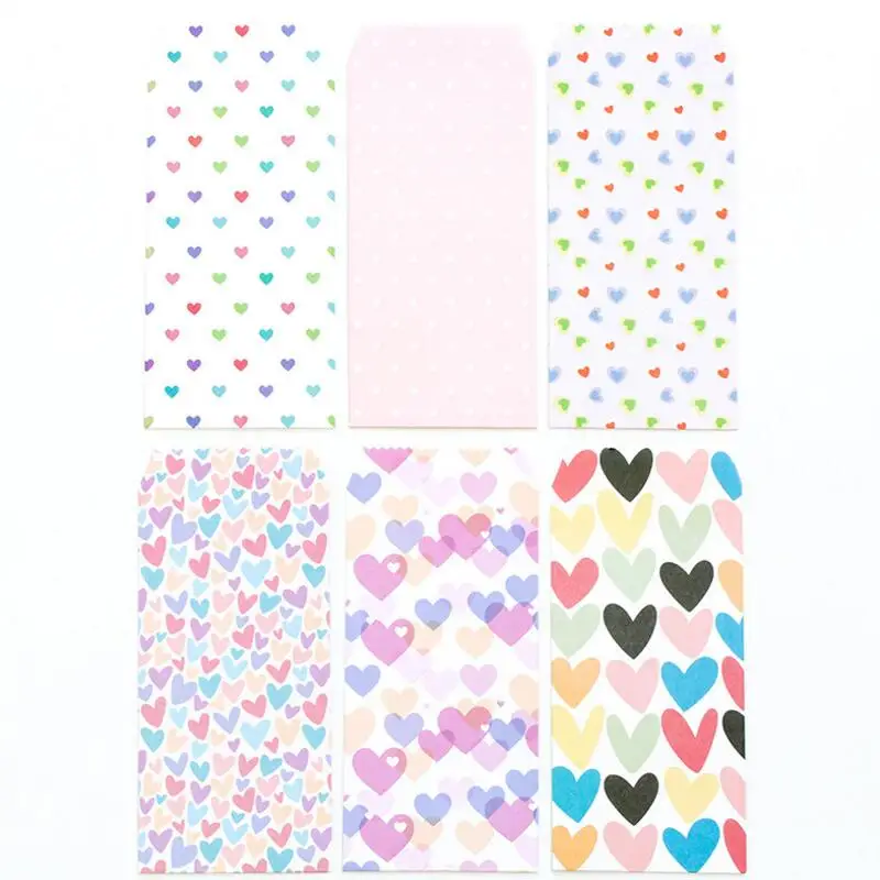 

50 pcs/lot 19.5*8.7cm Kawaii Sweet heart series Natural Plants Gift Paper Envelope Stationery