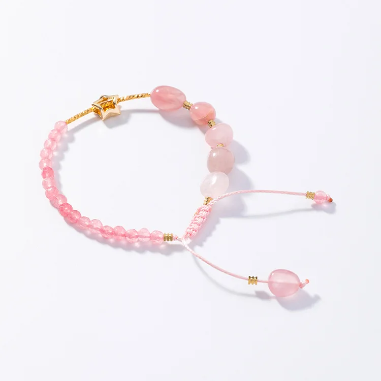 Новые модные простые милые со звездой плетеный браслет для Для женщин Пара Регулируемая кисточкой браслеты из бисера Z9308