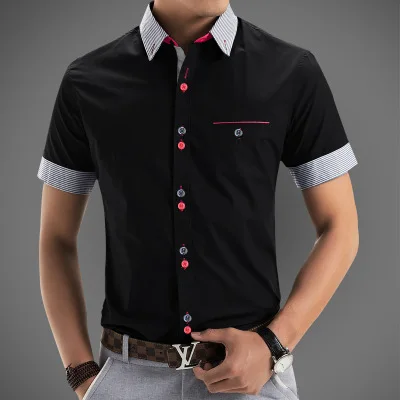 2015 New Brand Mens Dress Shirts Short 