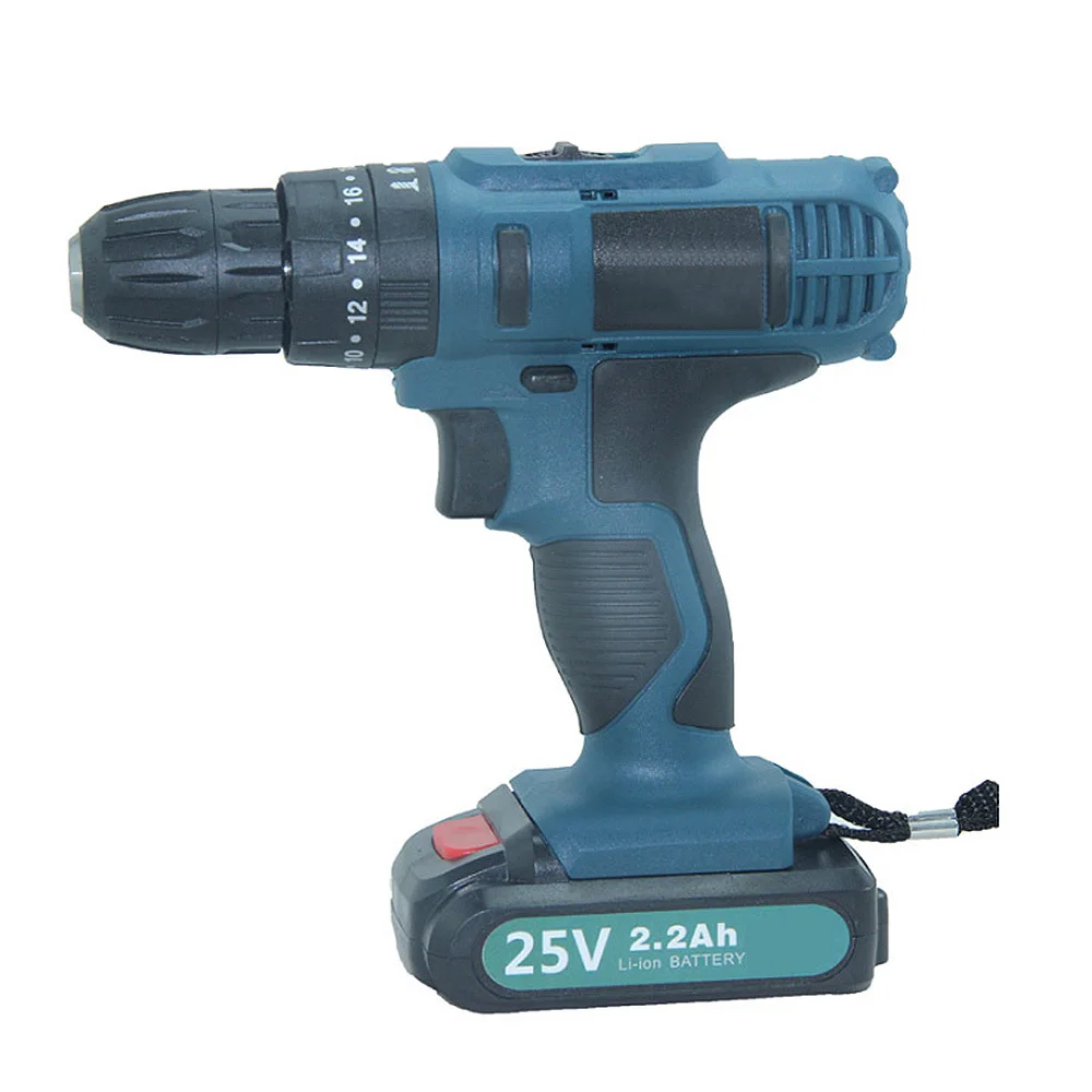 

25V Cordless Combi Drill Impact Driver LED Worklight Screwdriver Rechargable Battery Drill