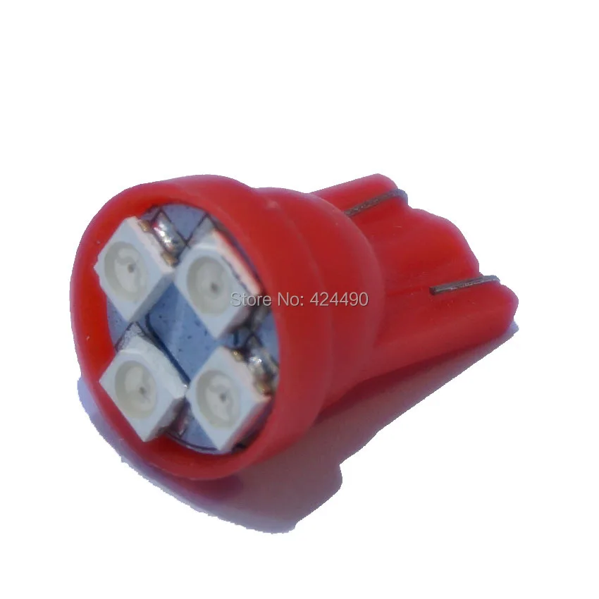 AORUNYEBAO 1000 шт. автомобилей лампа T10 W5W 194 168 4 SMD 2835 1210 светодио дный белый клиновые лампочки боковые индикаторы 12 В для авто