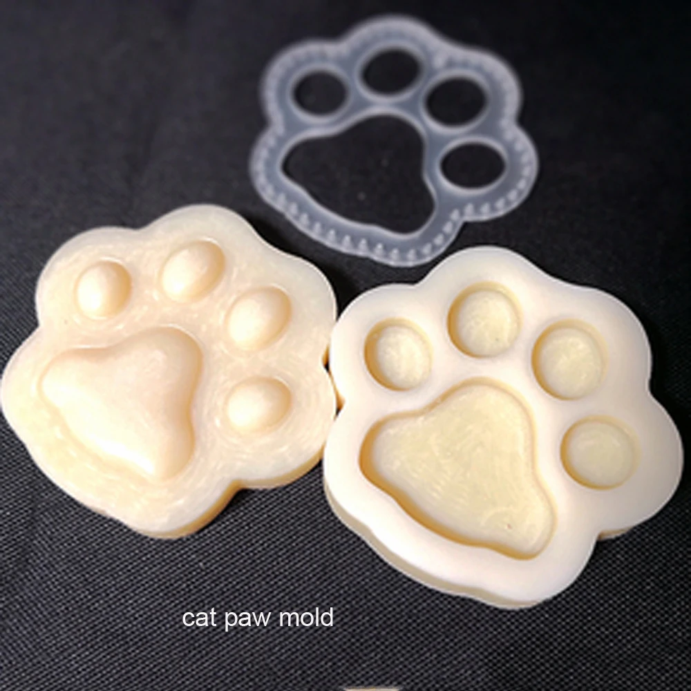DIY leather craft dog cat paw shape design key ring hanging decoration modeling fixed plastic mold with  die cutting template