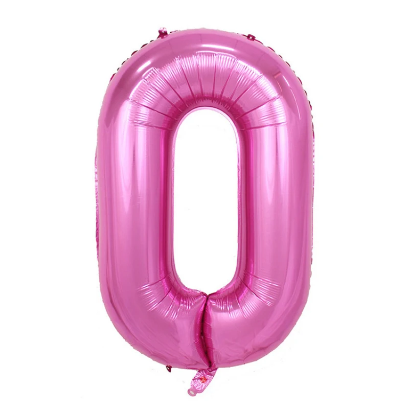 3" 40" Гигантские Воздушные шары из фольги в виде цифр, букв, воздушные гелиевые, для дня рождения, вечерние, для свадебной вечеринки, украшения для маленьких мальчиков и девочек - Цвет: red 0