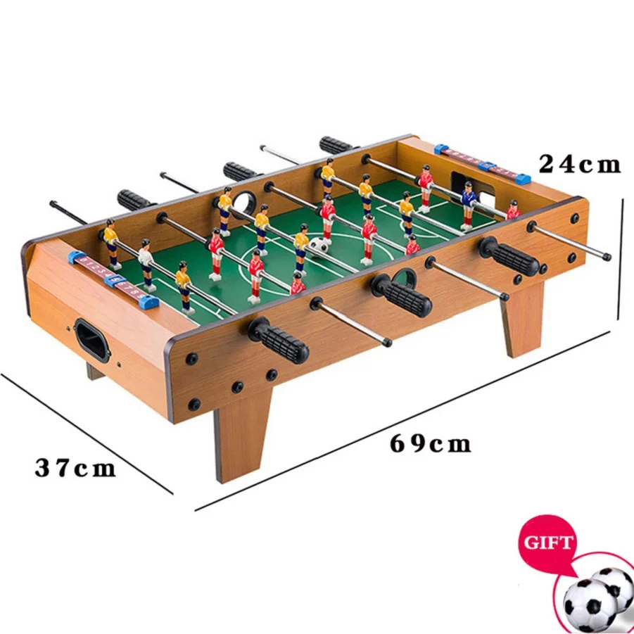 Деревянный настольный футбол для детей, двойной Рождественский подарок, игрушка для мальчиков и взрослых, развлекательный стол для игры в бар, 69 см - Цвет: 4