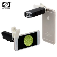 Универсальный клипса ювелирные изделия светодиодный 100X микроскоп Лупа для iPhone 6 6s Plus samsung S7 S6 Note 5 телефон объектив CL-53-2