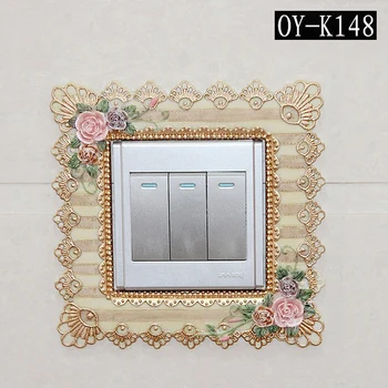 

Special offer European power switch paste resin protective sleeve wall three switch double living room bathroom
