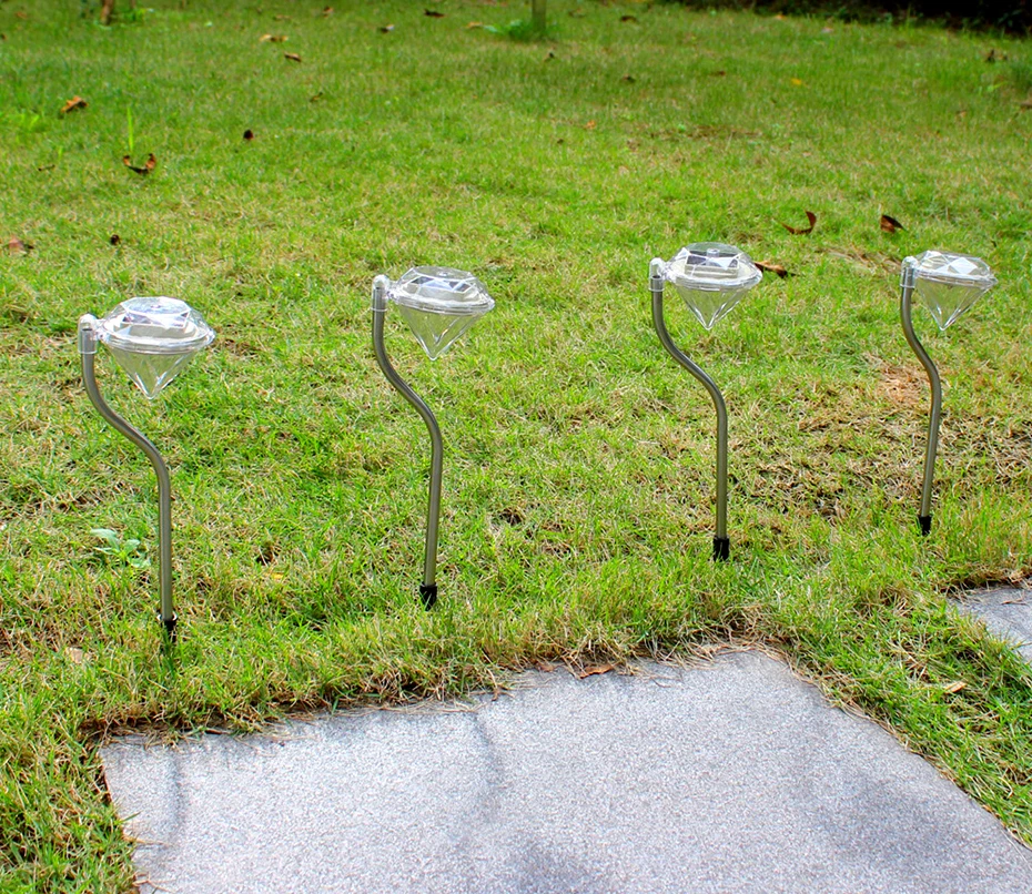 Solar do Jardim para Decorações ao ar Mudança da Cor Lâmpada para Quintal Paisagem ao ar Jogo de Diamante Levou Livre Luzes Pathway Solar Luz 19 Levou Luz Solar Do Jardim para Decorações