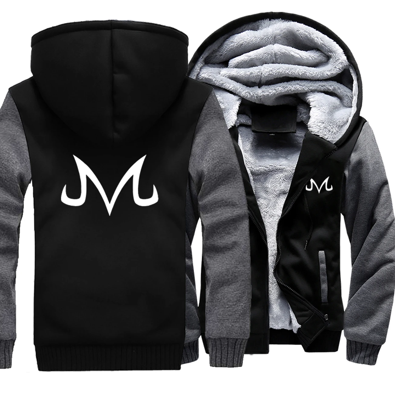 

2019 Spring Winter Thick Hoodies Male Dragon Ball Z Japanese Anime Casual Men's Sportswear Streetwear Sweatshirts Men Jackets