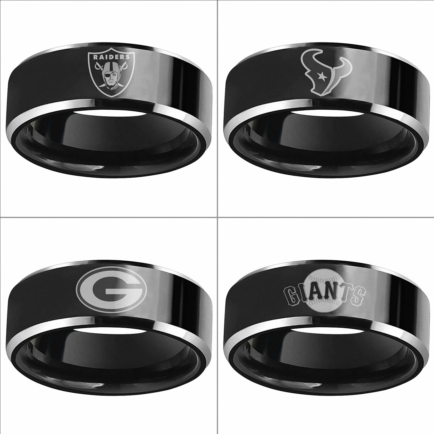 Oakland Raiders Хьюстон Техасцы Green Bay Packers обручальное мальчик Баскетбол спорт кольцо
