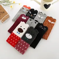 Cute Animal Socks Kids Girls Knee High Socks Children 3D Cartoon School Over Knee Long Socks Cotton Fox Cat Boys Leg Warmer 3-10 6