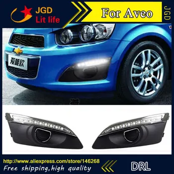 

Free shipping ! 12V 6000k LED DRL Daytime running light for Chevrolet AVEO fog lamp frame Fog light
