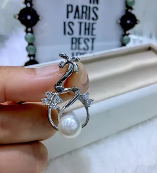 

925 Silver Pendant Setting Mounting Pendant Findings and Component for Oyster Akoya Edison Pearls Corals Jade Stones Beads