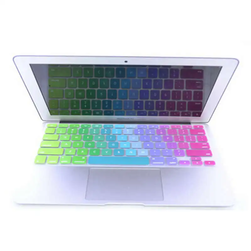 Batianda Housse De Clavier Silicone Pour MacBook Pro 13/15 A1706 A1707 – Protection Imperméable, Violet Ombré