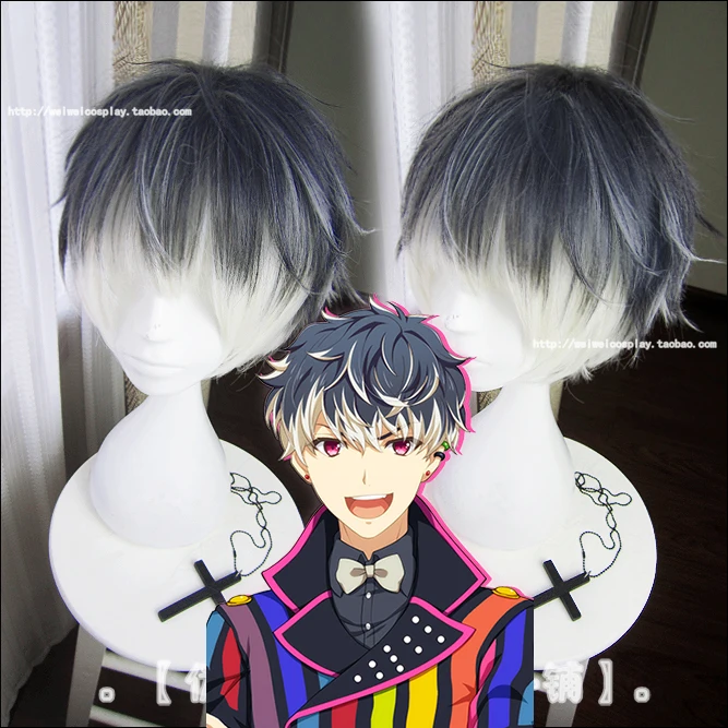 2018 косплей парик из аниме IDOLiSH7 Re:vale MOMO Короткие Смешанные цвета синтетические